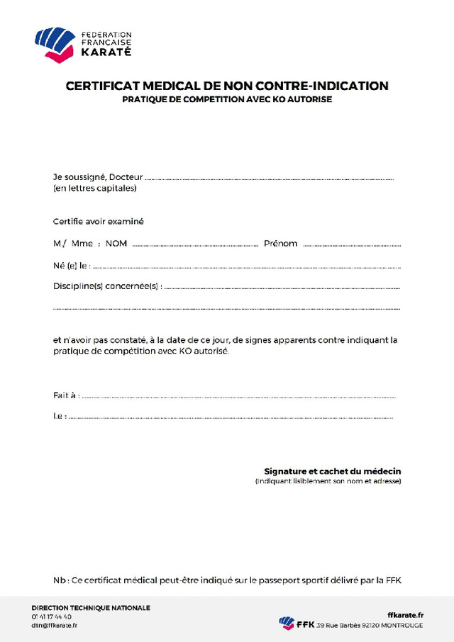 Aperçu de 09 - Certificat médical - compétition KO autorisé.pdf